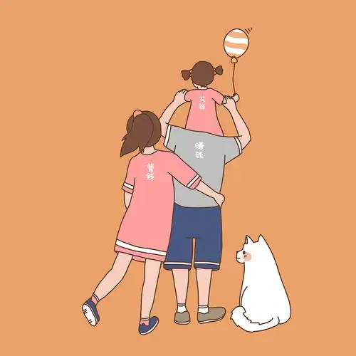 幸福一家人背影系列