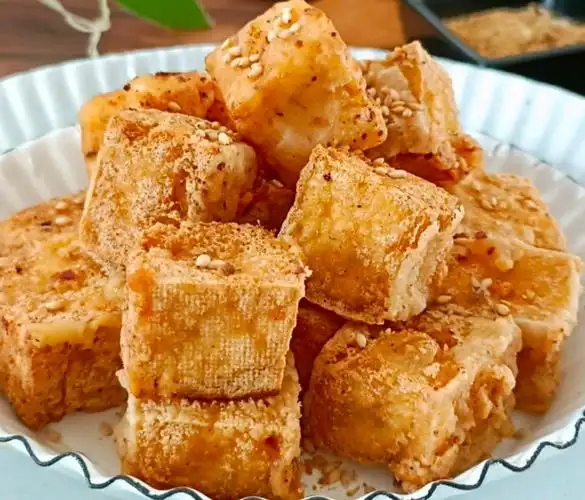 爽口小食炸油豆腐口感酥脆咸香适中做法简单包学包会