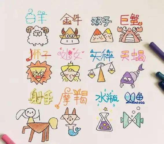 怎么画12星座又简单