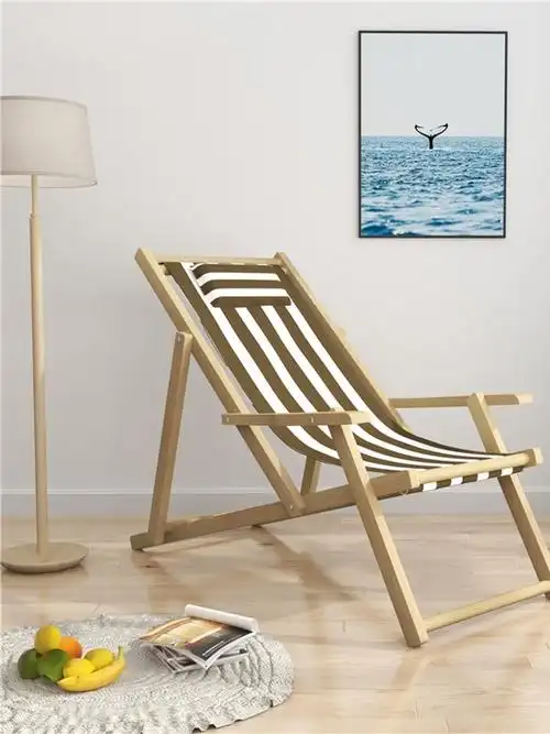 实木沙滩折叠躺椅