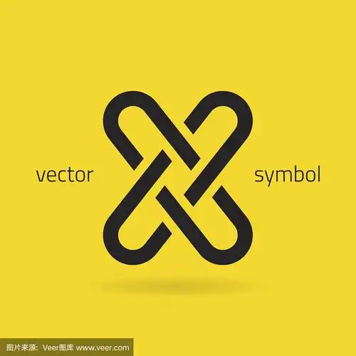 矢量图形创意线字母符号/字母x