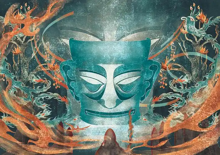 三星堆|插画|创作习作|酥娘_原创作品-站酷zcool