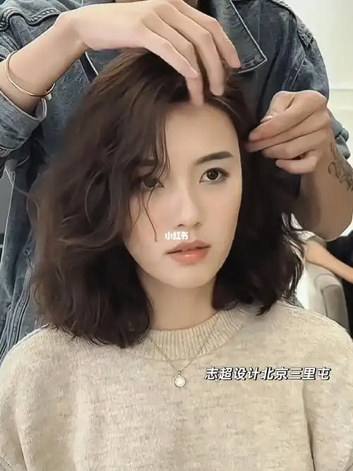 中短发烫蓬松法式卷太美啦北京烫发短发烫发