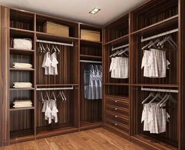 小衣帽间实木整体衣柜装修效果图