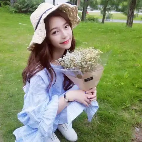 小清新可爱长发女头真人,女生头像图片