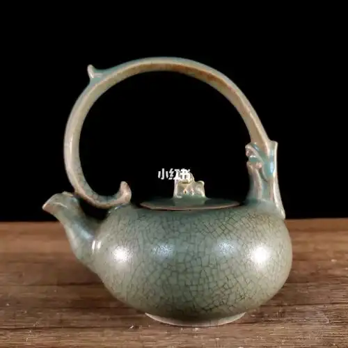 宋东沟汝窑清凉寺御制提梁壶