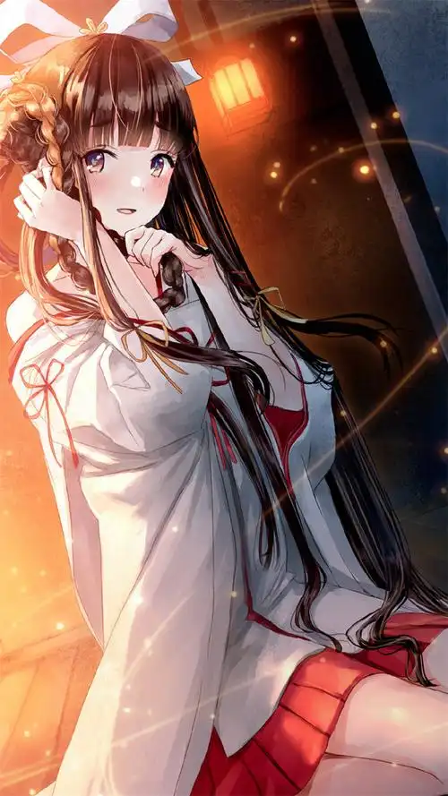 黑长直二次元动漫女神高清手机壁纸