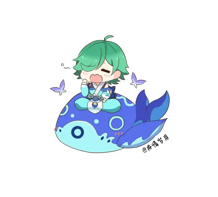 王者荣耀q版庄周人物插画