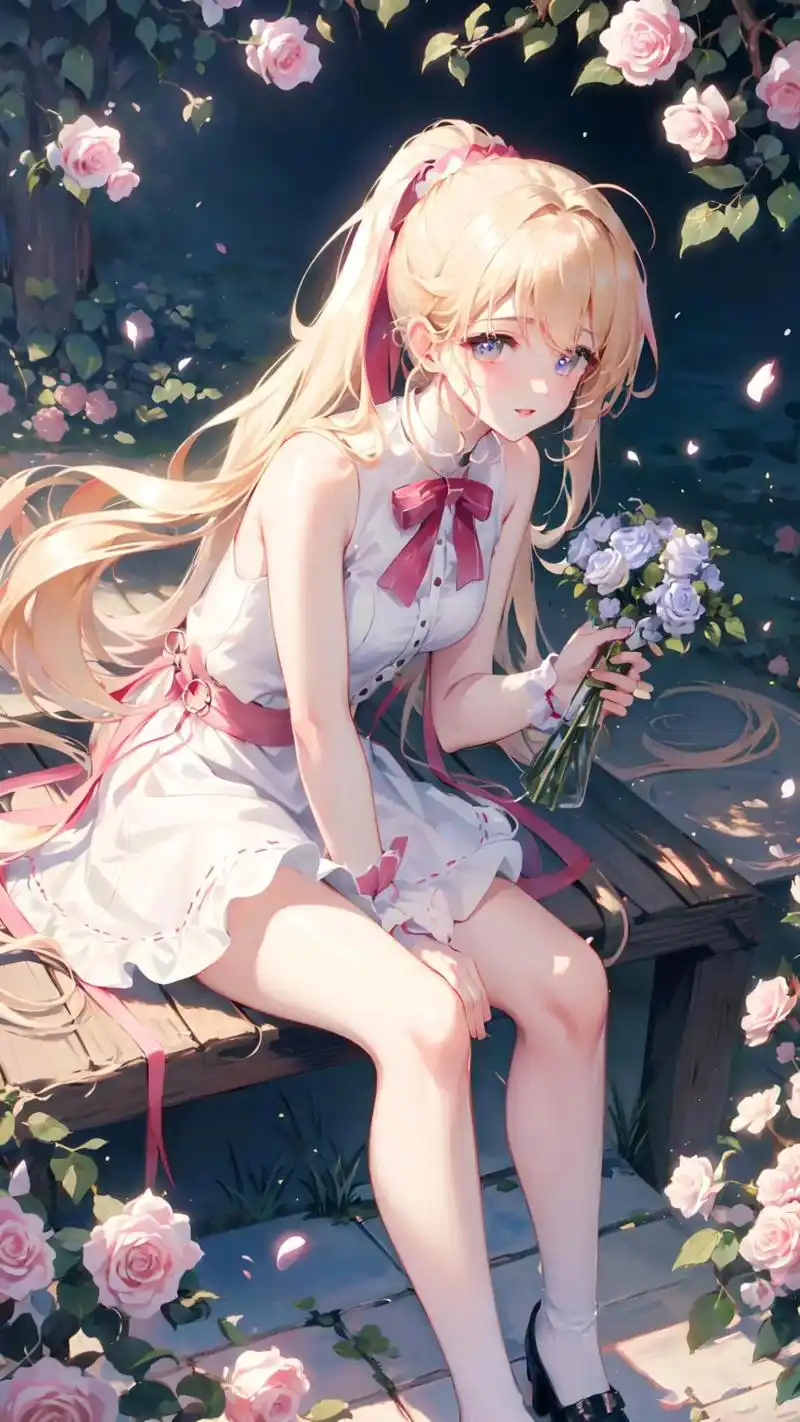 蔷薇少女#治愈系 #二次元少女 #二次元原创 #蔷薇少女 # - 抖音