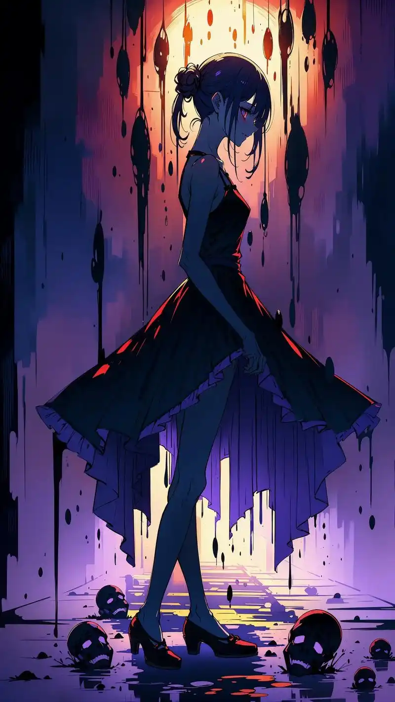 暗黑系二次元壁纸.有喜欢的话可以留言下,看到会抓紧发的,,感 - 抖音