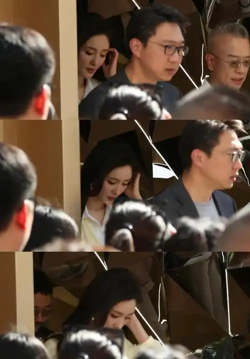 杨幂昨日活动饭拍生图邓超请100个人看杨幂新电影