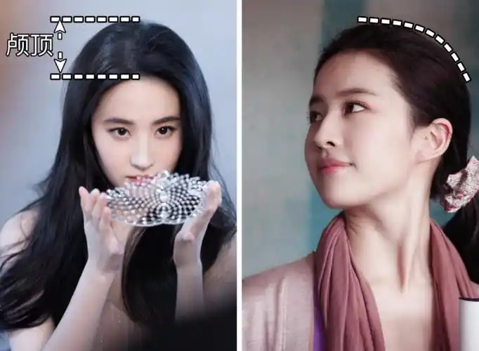 刘亦菲优秀的颅顶已经成为人类美学教科书了,无论是正面还是侧面,圆头
