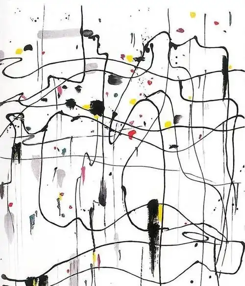 中国画吴冠中作品点线面的完美结合