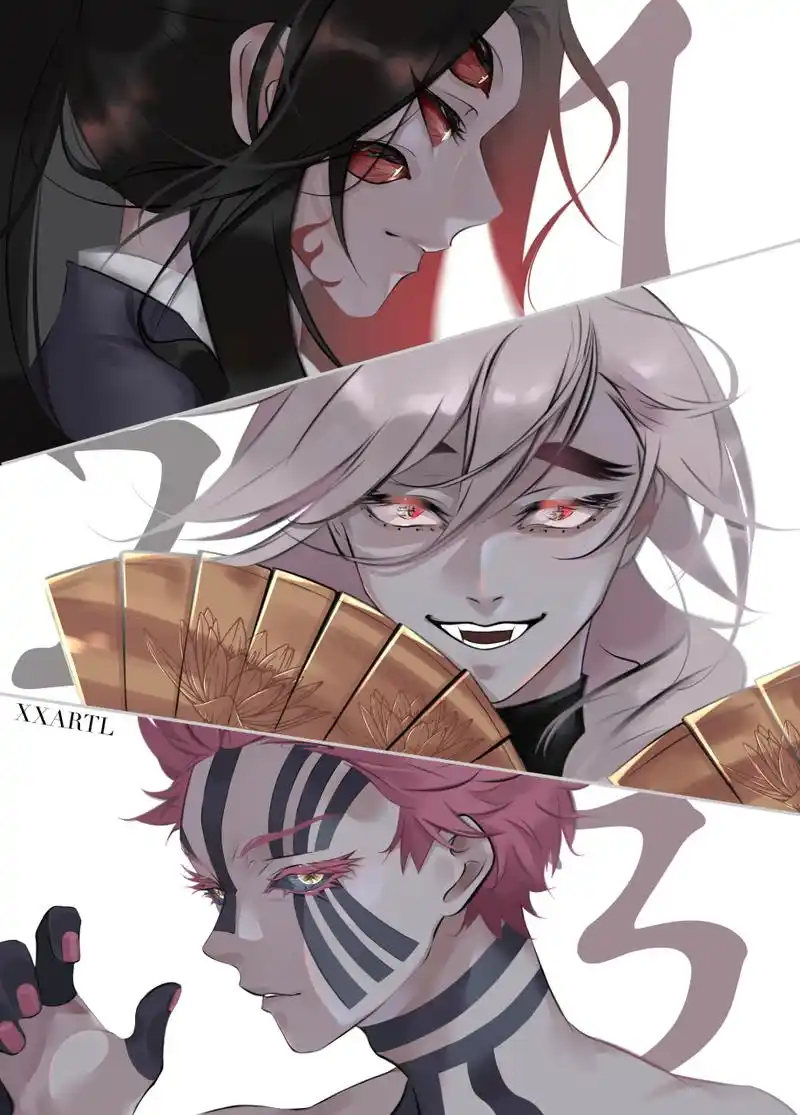 鬼灭之刃#  上弦三小强 黑死牟&童磨&猗窝座,九柱得折戟三分之二