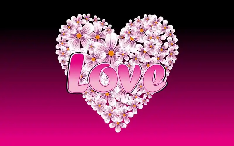 爱情壁纸心形的花