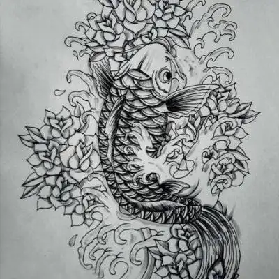 标签:手稿纹身手稿素材纹身鲤鱼纹身