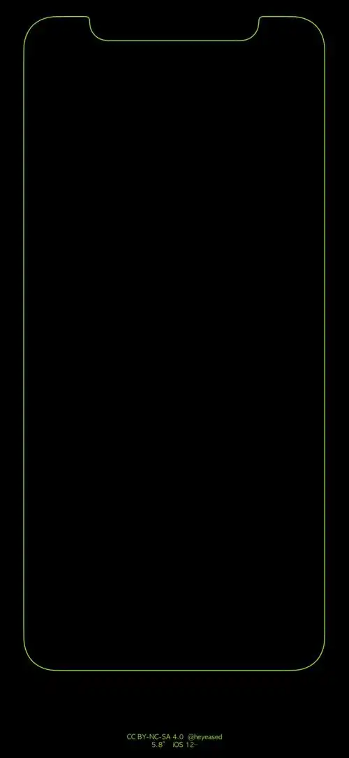 iphone x和xs边框发光壁纸大全 苹果x/xs黑色发光壁纸下载