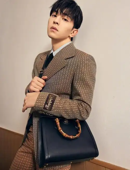 邓伦复古质感大片##邓伦复古格子西装