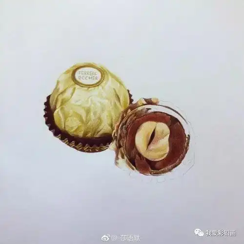 彩铅手绘--费列罗巧克力