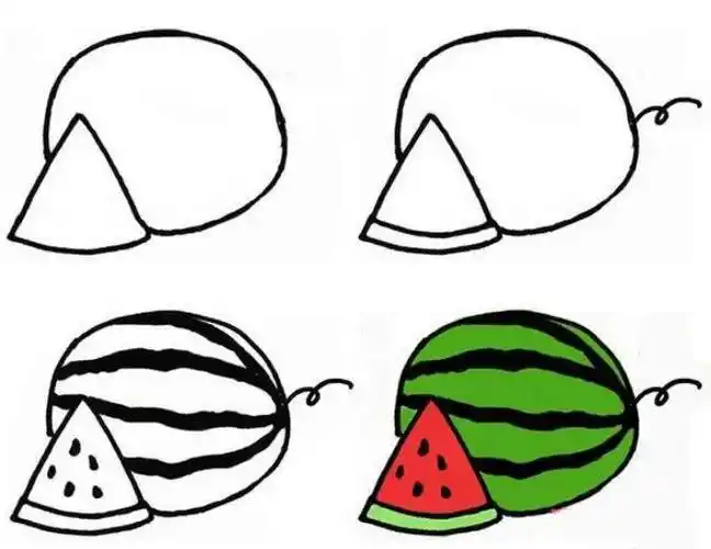 怎样画西瓜