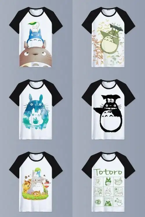 龙猫衣服 宫崎骏 卡通动漫周边 男女情侣装二次元上衣夏季短袖t恤_7折