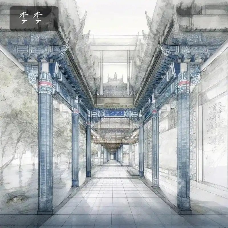 手绘古建筑效果图分享_#建筑手绘#古建筑效果图设计 - 抖音