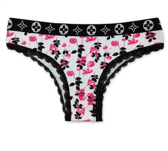 外贸女士印花内裤 比基尼内裤女 跨境电商货源女士内裤批发