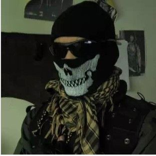 黑豹 使命召唤6加长版/骷髅面具幽灵面罩/cs野战术面罩 防风面罩