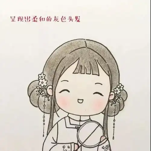 简笔画教程:一组古风q版仙女