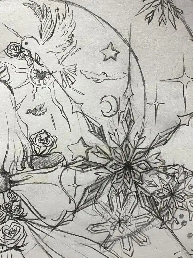 欣欣的《未完待续》的歌词画下来了 穿裙摆也可以披星戴月,去验证我许