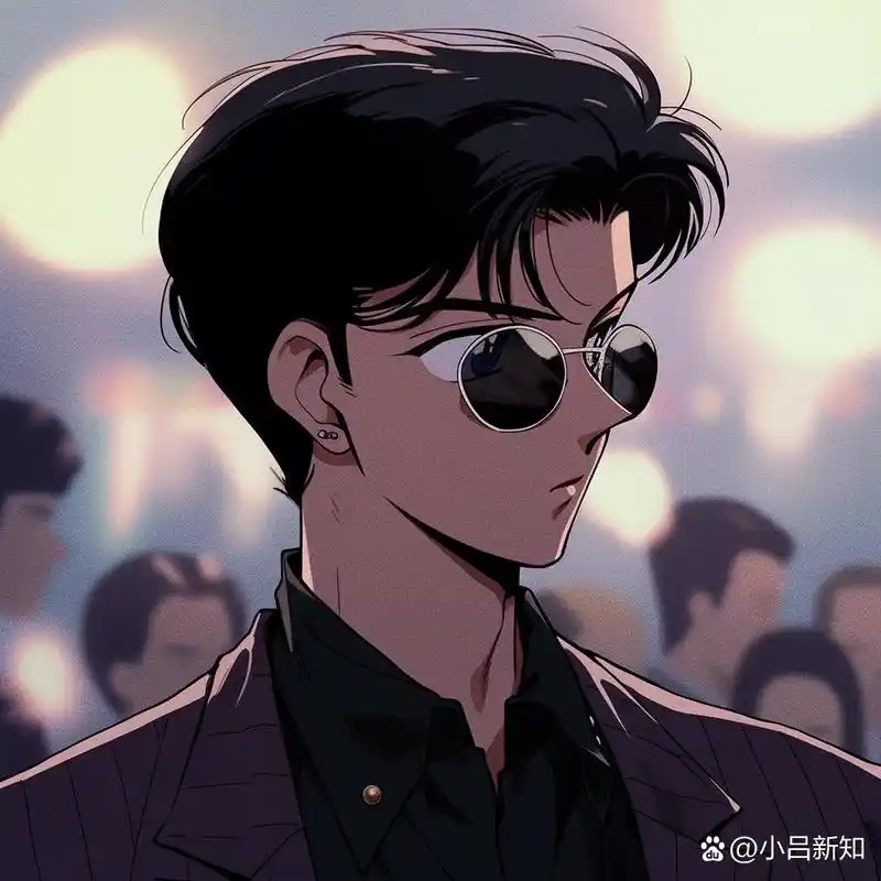 midjourney|旧漫头像-墨镜男生-帅气头像