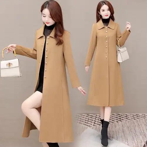 小个子双面羊绒大衣女2021年新款高端