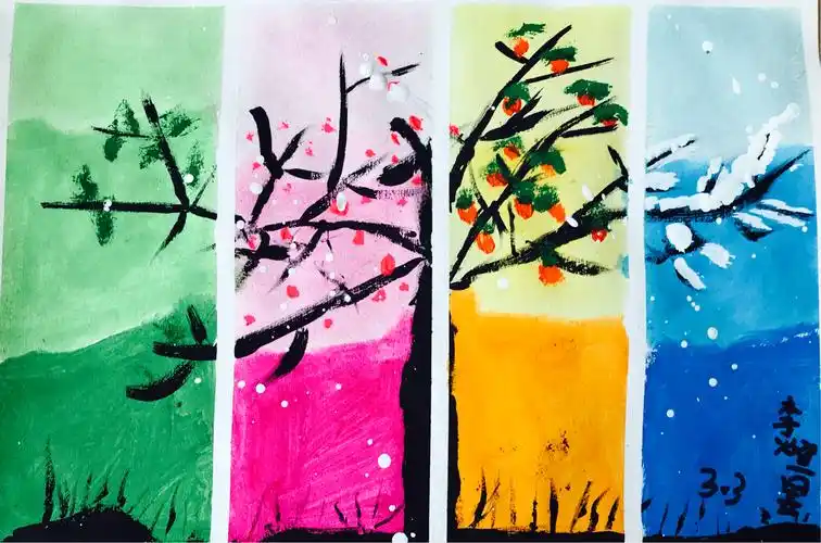 春夏秋冬装饰画 - 美篇