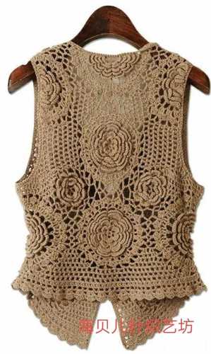 针织衫毛衣开衫韩版纯手工钩花修身马甲背心坎肩背心吊带