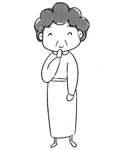 2022最新老奶奶的简笔画简笔画人物画法奶奶