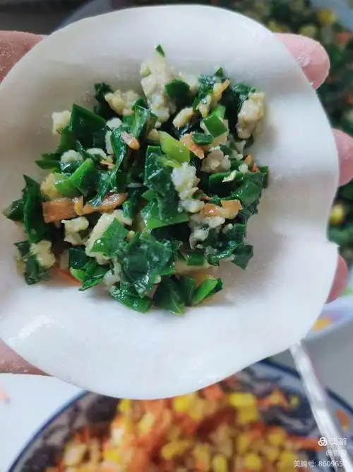 韭菜与猪肉为伍,即可与面皮缠绵成韭菜猪肉饺子,便有了春天的滋味