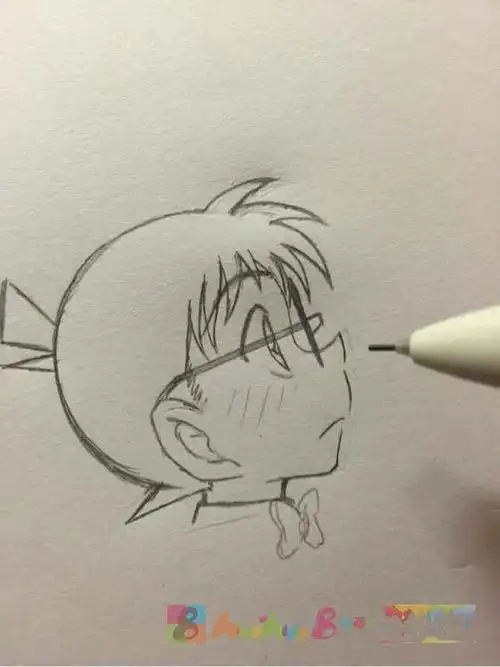 柯南简笔画q版柯南简笔画q版一步一步