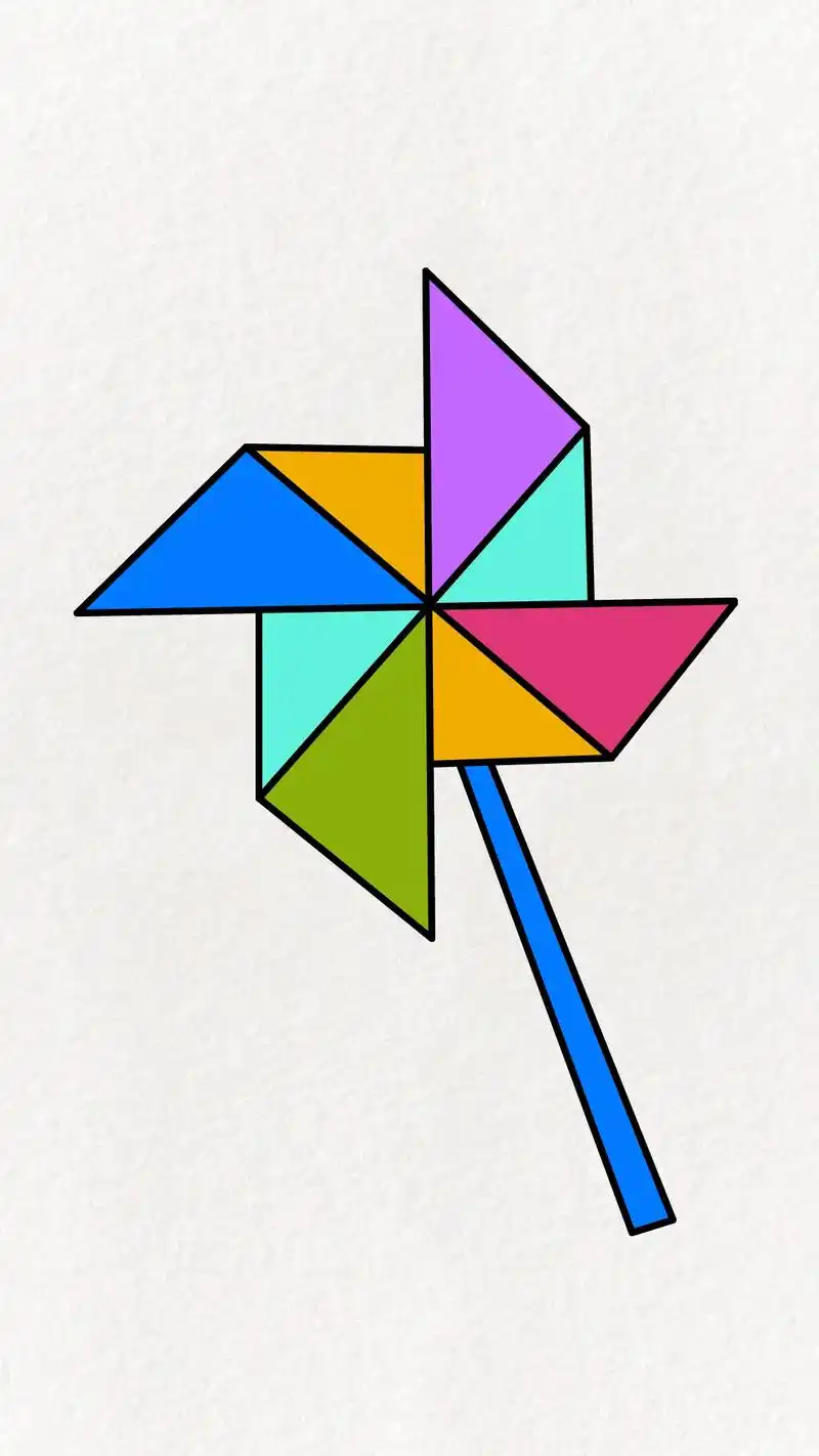 教你简单几步画一个大风车#简笔画 #零基础学画画 #亲子简笔 - 抖音