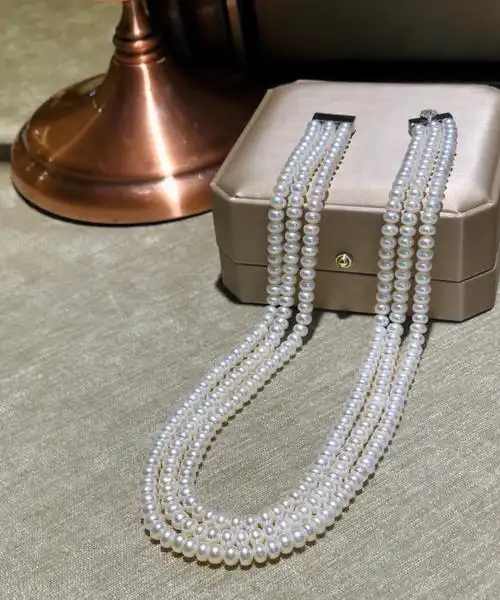 三层珍珠项链