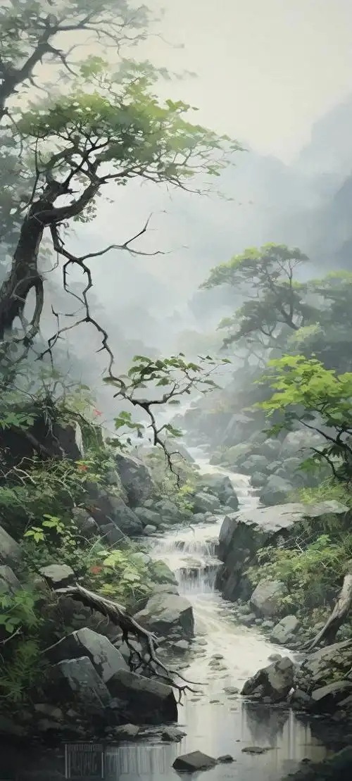 国画壁纸分享,国画的最高境界,在于水墨留余白