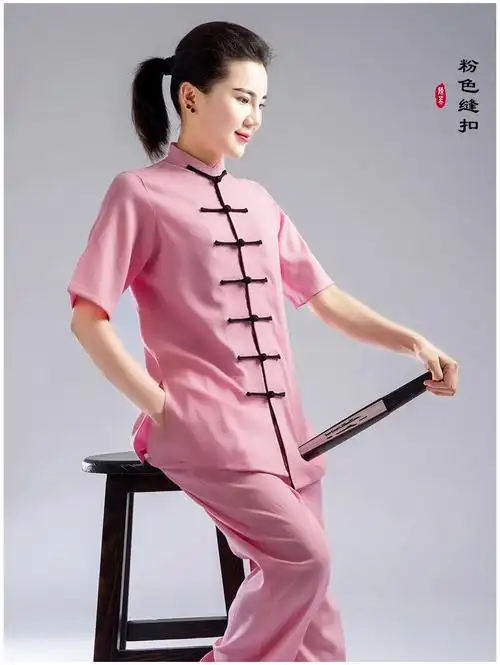 陈英太极服棉麻争风华2022年新夏季太极服男女短袖中国风类薄棉麻武术