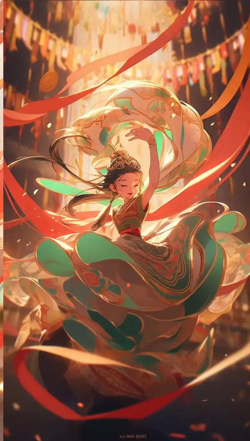 古风背景图 #敦煌飞天 - 抖音