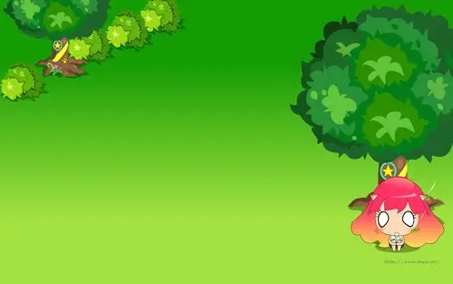清新绿色卡通,高清图片,电脑桌面-壁纸族