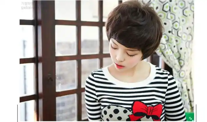 中老年女士时尚发型假发套短发假头套仿真发假发圆脸短卷发妈妈款