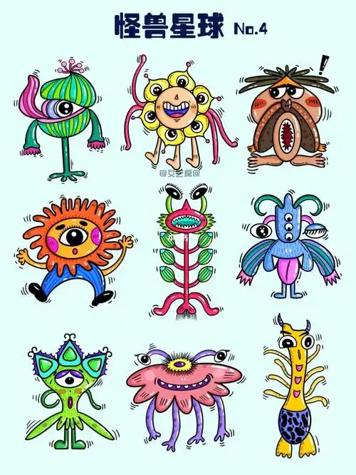 原创插画  #小怪兽  #插画  #怪兽  #插画分享  #儿童画  #简笔画