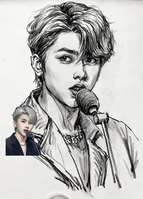 美术生  #蔡徐坤  #速写  #速写人物  #速写头像  #手绘  #手绘头像