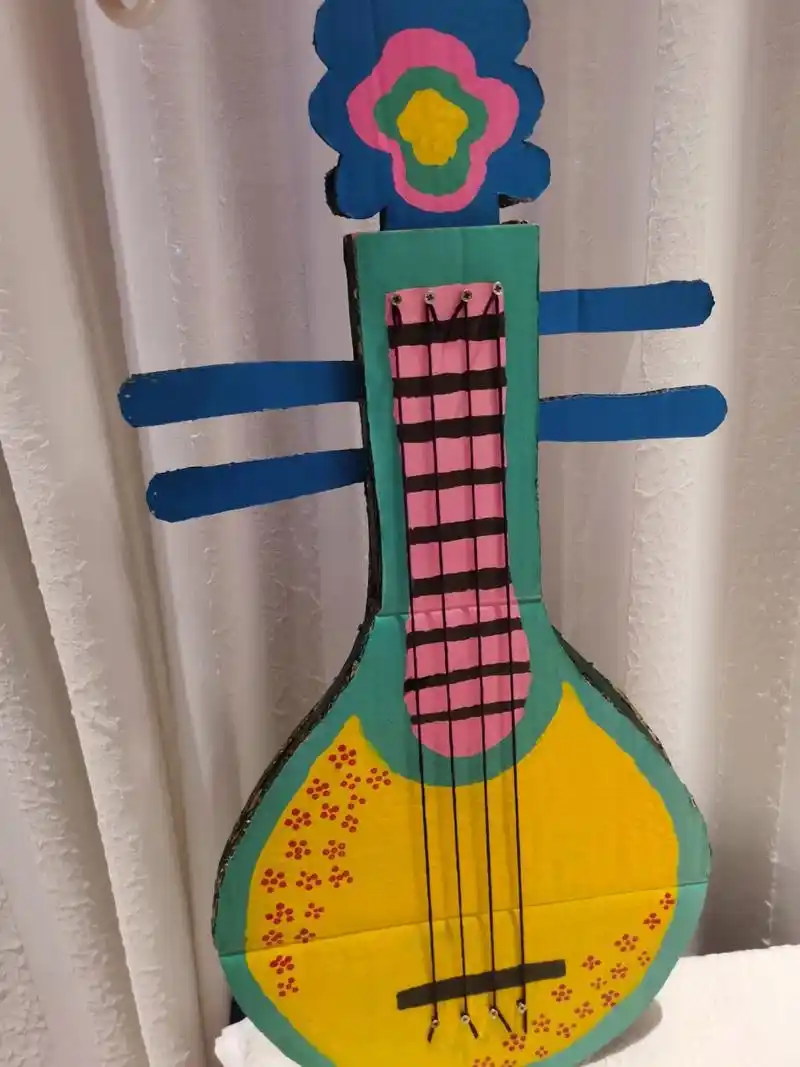 变废为宝丨幼儿园手工丨古代乐器 幼儿园又留作业了 这次是纸箱做乐器