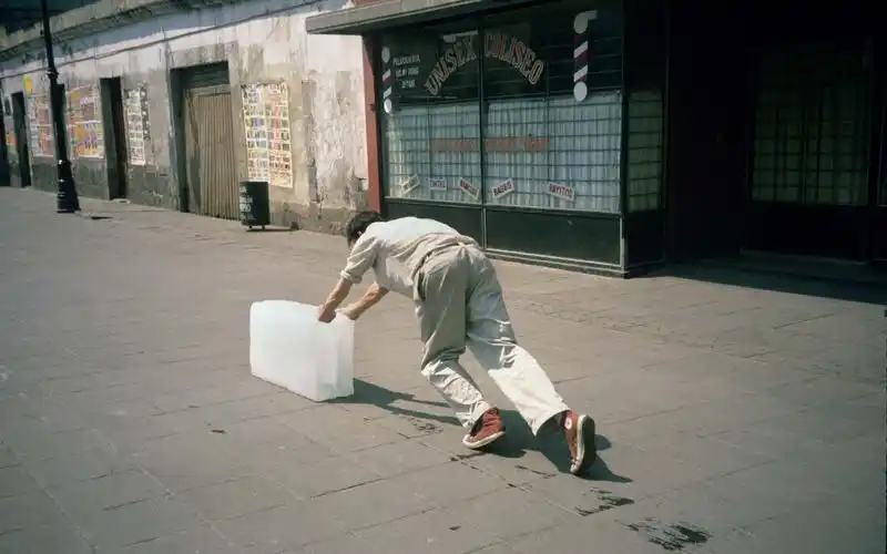 weeklyartistep43人生大多是徒劳推冰的人行为艺术家弗朗西斯埃利斯