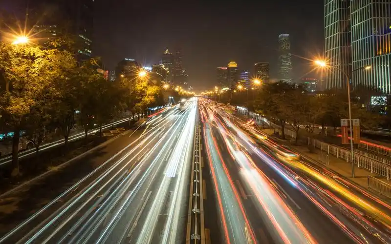北京夜晚交通-摄影高清壁纸