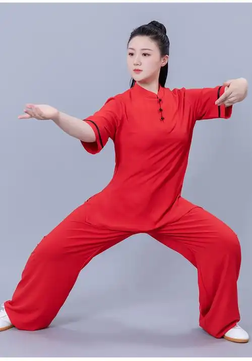 绘武太极服女夏季新款短袖武术练功服夏装中老年太极拳表演服休闲套